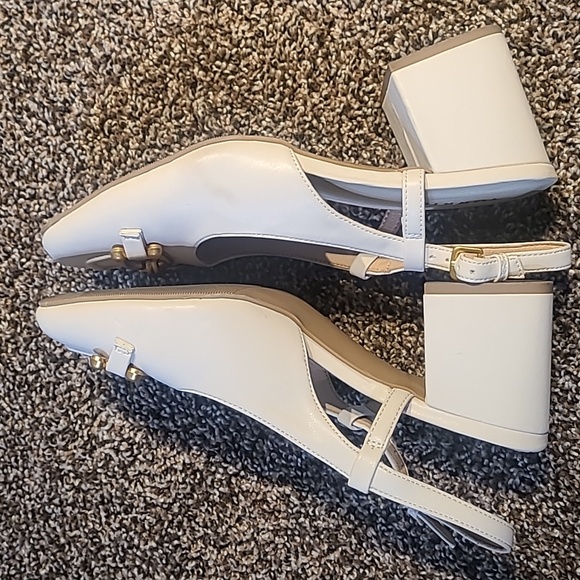 Torrid White Gold Buckle Slingbacks - Picture 2 of 4
